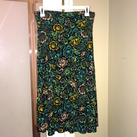 LulaRoe midi stretch skirt M in EUC